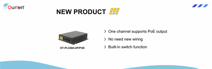 Model OT-PLC604-2P/POE Ethernet Extender Launched!